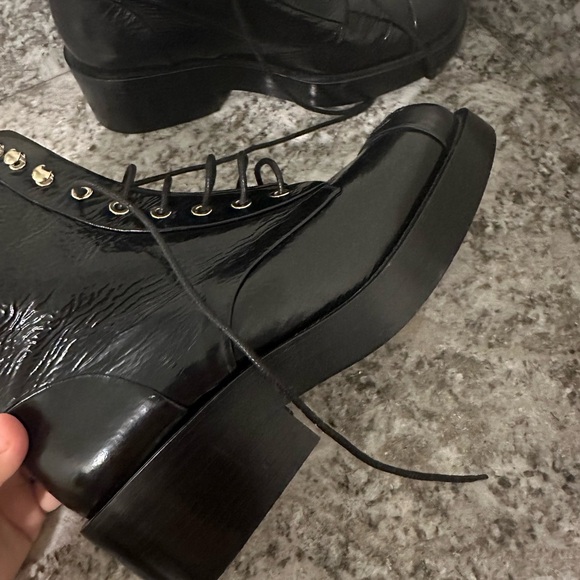 CHANEL “Lace Up” combat boots 37.5 - Picture 10 of 13